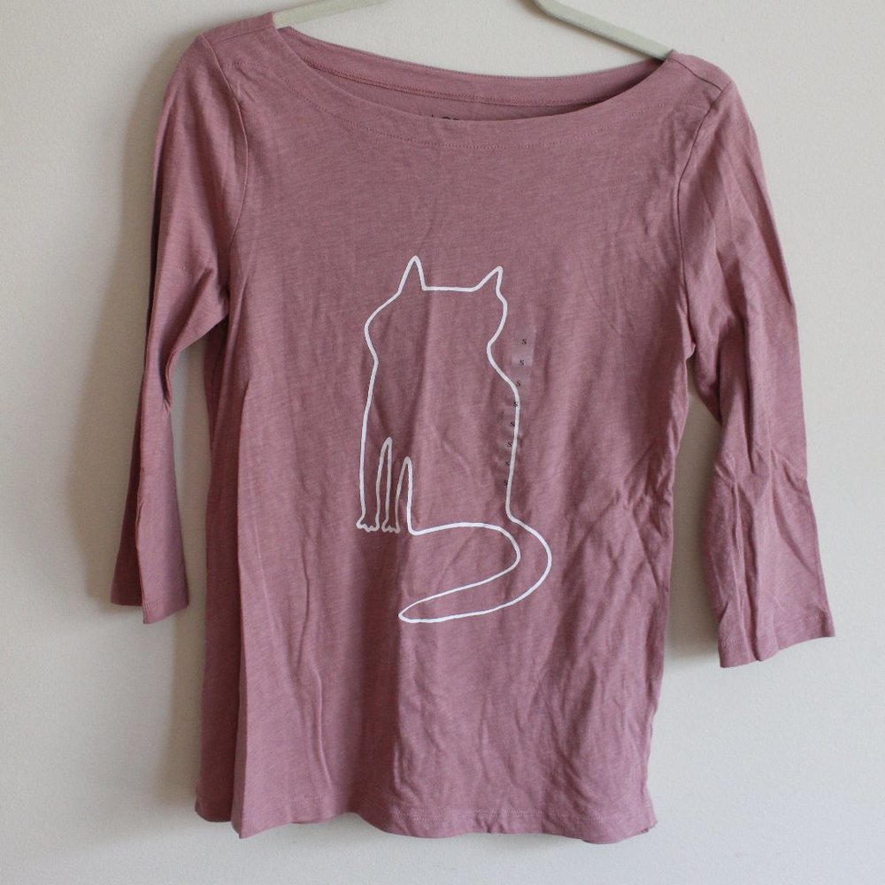 COPY - LOFT cat silhouette shirt